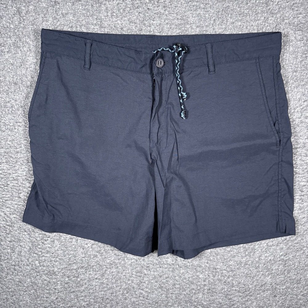 Outlier New Way Shorts Mens 35 Navy F Cloth Two Way Stretch Nylon 6" Techwear